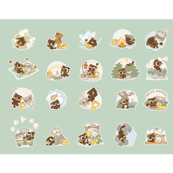 Luo Xiao Hei Nature Series Luggage Stickers, Official Authentic Merchandise